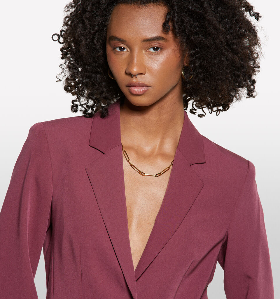 Burgundy slim fit blazer - women's blazers - Burgundy | Sisley image number 4